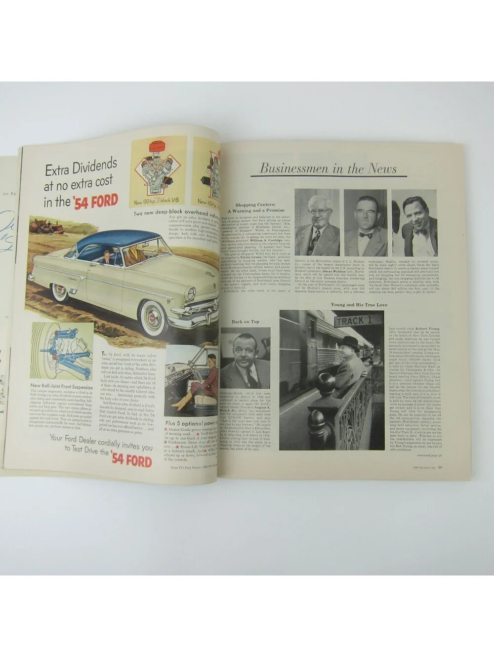 Vintage FORTUNE Magazine March 1954 Ezra T. Benson American Woolen Glenn Martin